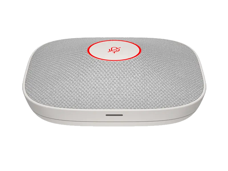 HP Poly Studio A2 White Table Microphone, 4 Uni-directional Microphone Elements, Up to 14 ft Pickup Range A2 White Table Microphone